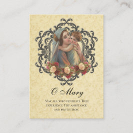 Tarjeta De Mesa Virgen María Jesús Comunión Espiritual Santa Tarje