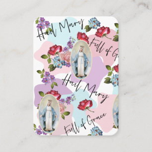 Tarjeta De Mesa Virgen Religiosa María Oración Católica Memorare P