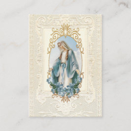 Tarjeta De Mesa Virgen religiosa María Oración fúnebre