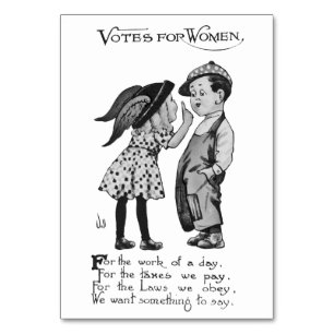 Tarjeta De Mesa Votos para las mujeres