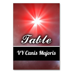 Tarjeta De Mesa VY Canis Majoris