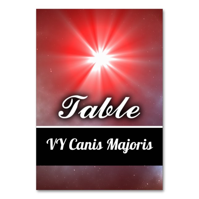 Tarjeta De Mesa VY Canis Majoris (Anverso)