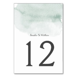 Tarjeta De Mesa Wasabi Green Watercolor Wash |
