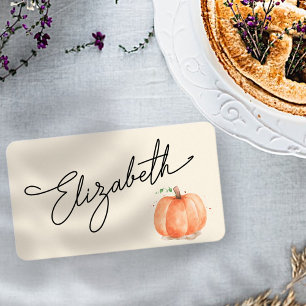 Tarjeta De Mesa Watercolor Caída Caída Calabaza Otoño Acción de Gr