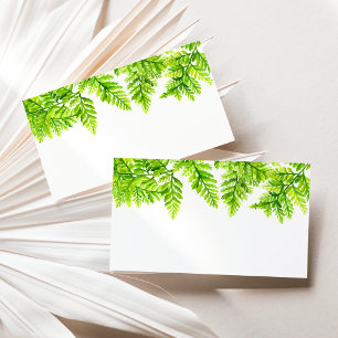 Tarjeta De Mesa Watercolor Chartreuse Green Fern deja Boda