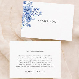 Tarjeta De Mesa Watercolor Chinoiserie Floral Gracias