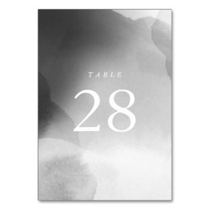 Tarjeta De Mesa Watercolor Gray Ombre Para Siempre Boda Moderno