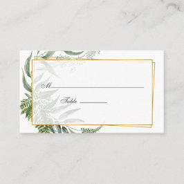 Tarjeta De Mesa Watercolor Herbario Boda geométrico