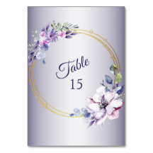 Watercolor Pink Floral Geometric Golden Purple