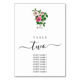 Tarjeta De Mesa Watercolor Tropical Hibiscus Summer Boda