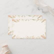 Watercolor Wildflower Wedding Place Card 
