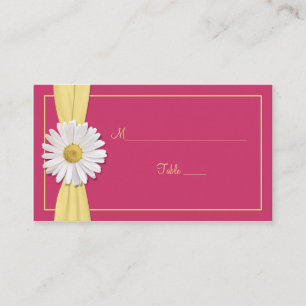 Tarjeta De Mesa Watermelon Pink Daisy Boda Place Cards