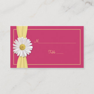 Tarjeta De Mesa Watermelon Pink Daisy Boda Place Cards
