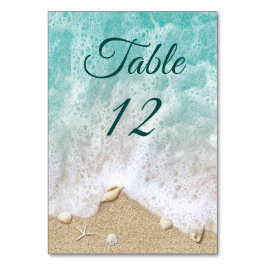 Tarjeta De Mesa Waves de playa Sandy Toes Salty Kiss
