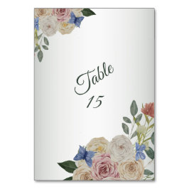 Tarjeta De Mesa Wedding Colorful Floral Butterfly Wedding Party