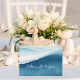 Tarjeta De Mesa Wedding Place Cards Chicken Icon-Serene Blue