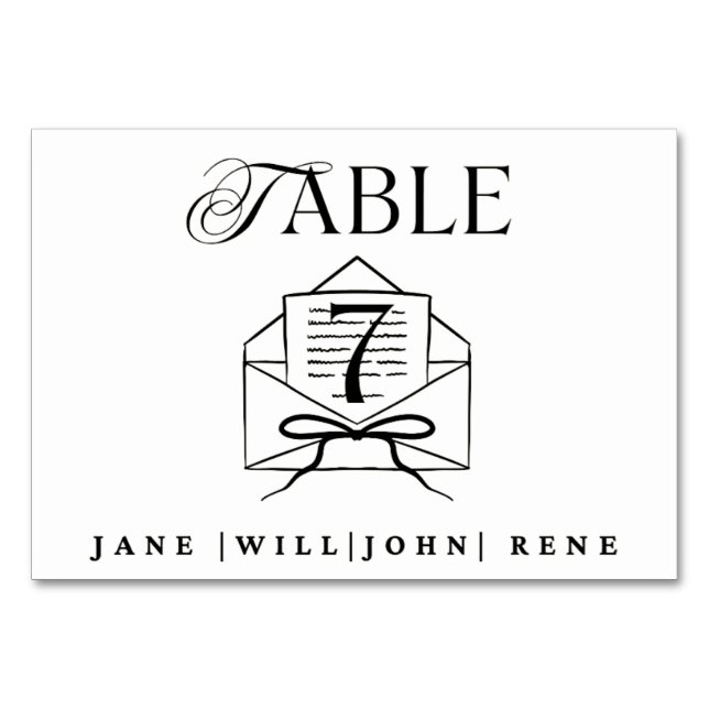 Tarjeta De Mesa Wedding Table Number Card – Modern Minimalist Desi (Anverso)