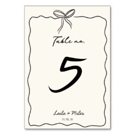 Tarjeta De Mesa Whimsical Hand drawn Wedding
