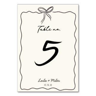Tarjeta De Mesa Whimsical Hand drawn Wedding