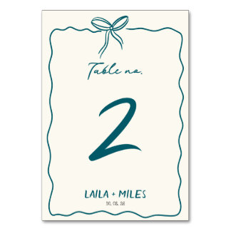 Tarjeta De Mesa Whimsical Hand drawn wedding Event 