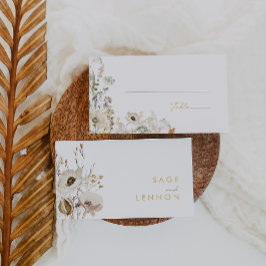 Tarjeta De Mesa Whimsical Wildflower Meadow Flat Boda