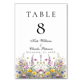 Tarjeta De Mesa Whimsical Wildflower Meadows