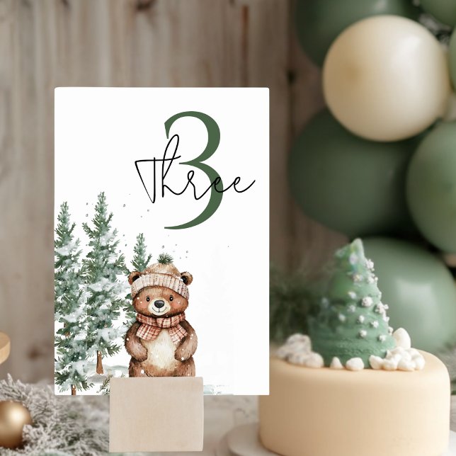 Tarjeta De Mesa Whimsical Woodland Deer Birday Green (Subido por el creador)