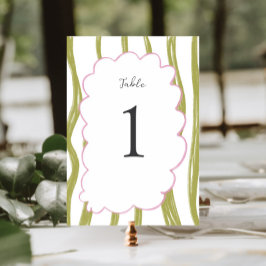 Tarjeta De Mesa Whimsy Colorful Frame Wedding 