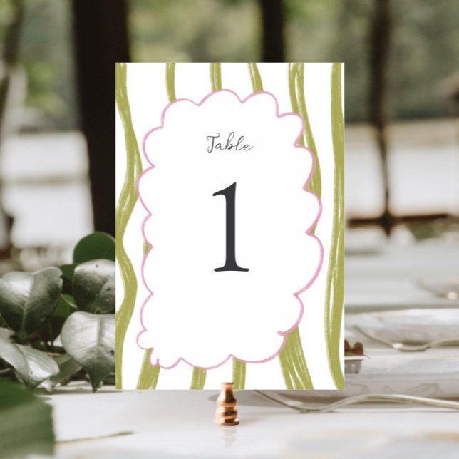 Tarjeta De Mesa Whimsy Colorful Frame Wedding  (Subido por el creador)
