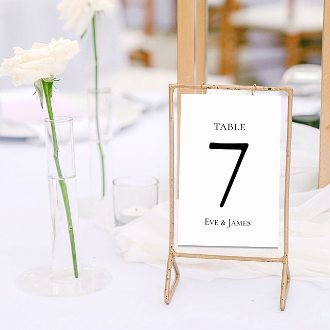 Tarjeta De Mesa White Elegant Font Modern Formal Wedding (Subido por el creador)