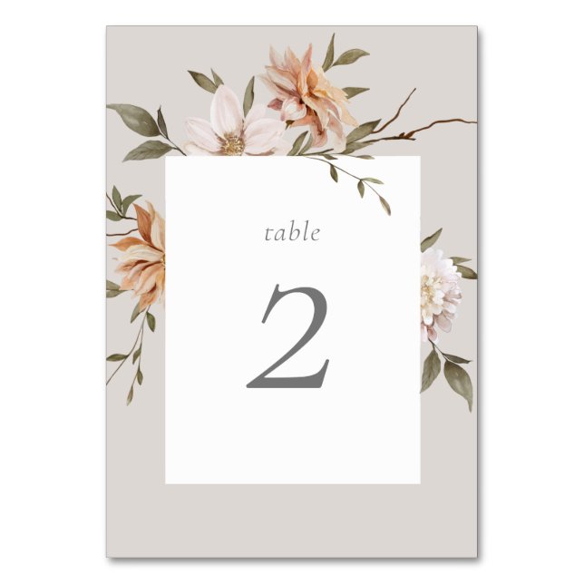 Tarjeta De Mesa Wild Florals (Anverso)