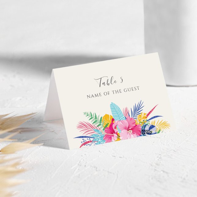 Tarjeta De Mesa Wild Rain Forest Evergreen Wedding Place Card (Subido por el creador)