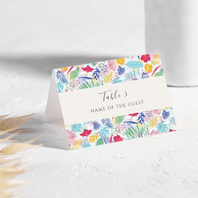 Tarjeta De Mesa Wild Rain Forest Evergreen Wedding Place card (Subido por el creador)