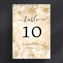 Tarjeta De Mesa Winder Wonder Boda de vacaciones navideñas