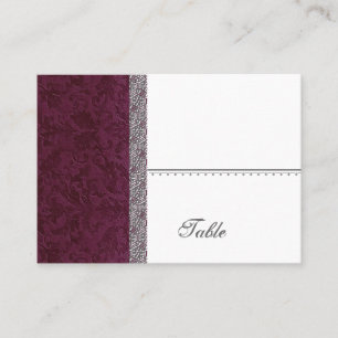 Tarjeta De Mesa Wine Damask Place Card - Fiesta de bodas