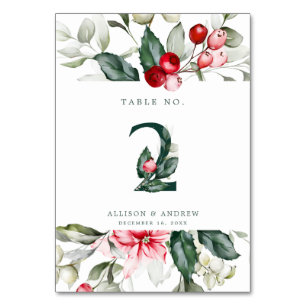 Tarjeta De Mesa Winter Berry   Número de cuadro 2