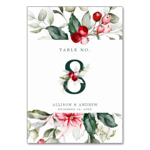 Tarjeta De Mesa Winter Berry   Número de cuadro 8