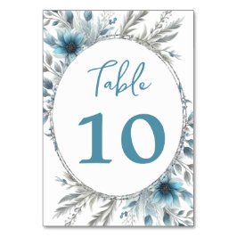 Tarjeta De Mesa Winter Wonderland Floral