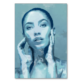 Tarjeta De Mesa "Woman in Blue"