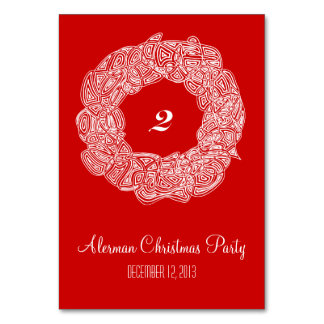 Tarjeta De Mesa Wreath navidades
