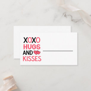 Tarjeta De Mesa XOXO HUGS KISSES Boda De Ducha Bridal