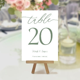 Tarjeta de mesa y menús Boda mínimos modernos