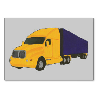 Tarjeta De Mesa Yellow Blue Truck Reading Flashcards for Adults