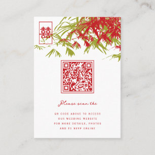 Tarjeta De Mesa Zen Bamboo deja doble felicidad a Boda chino