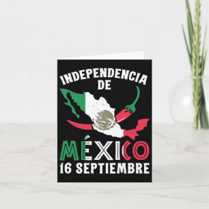 Tarjeta De México 16 Septiembre Independencia Mexicana 1