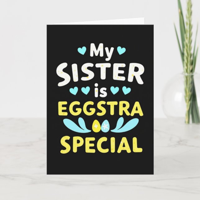Tarjeta de Mi Hermana Es Especial (Anverso)
