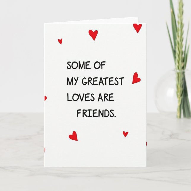 Tarjeta de Mi Mayor Amor Mis Amigos (Anverso)
