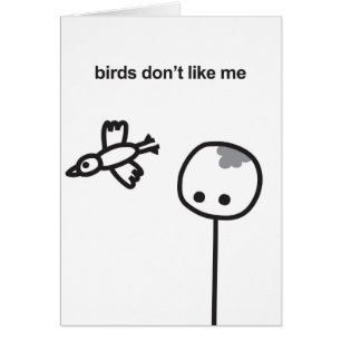 Tarjeta de Mimie - diversión y risas/pájaros