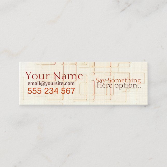 Tarjeta de mini negocio de Absatech (Anverso)
