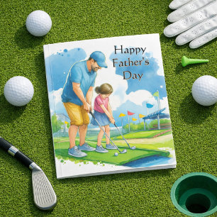 Tarjeta de minigolf del Día del Padre para papá e